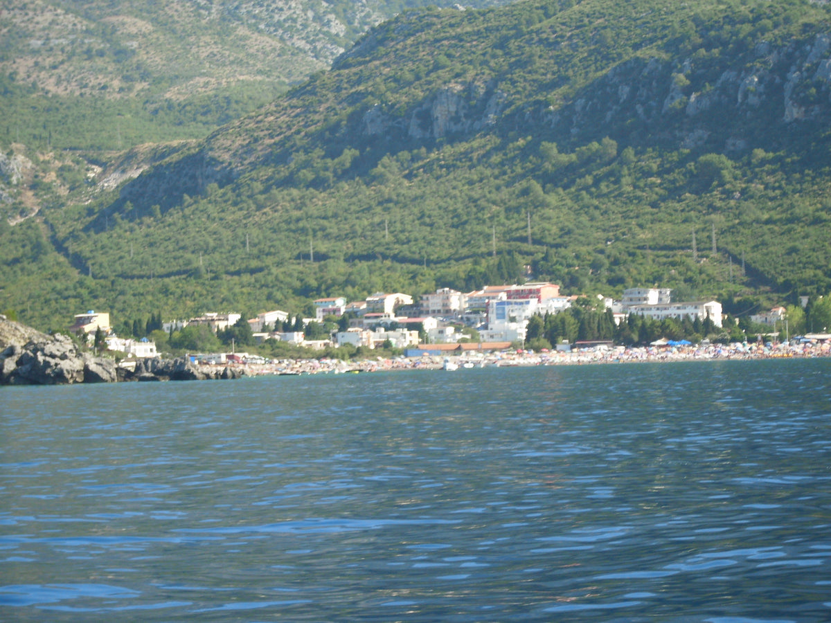 View of Canj beach and coastline in Montenegro
