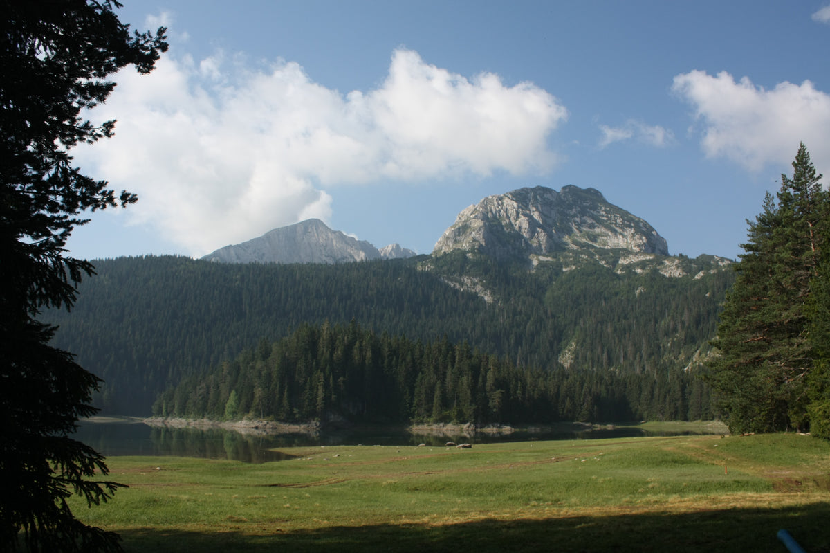 Black Lake (Crno jezero) with Durmitor peaks in the background, Montenegro