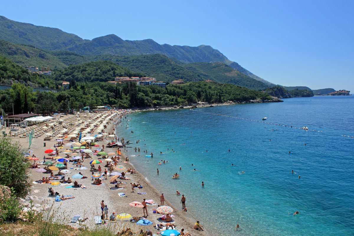 Kamenovo beach and Adriatic coastline near Budva, Montenegro
