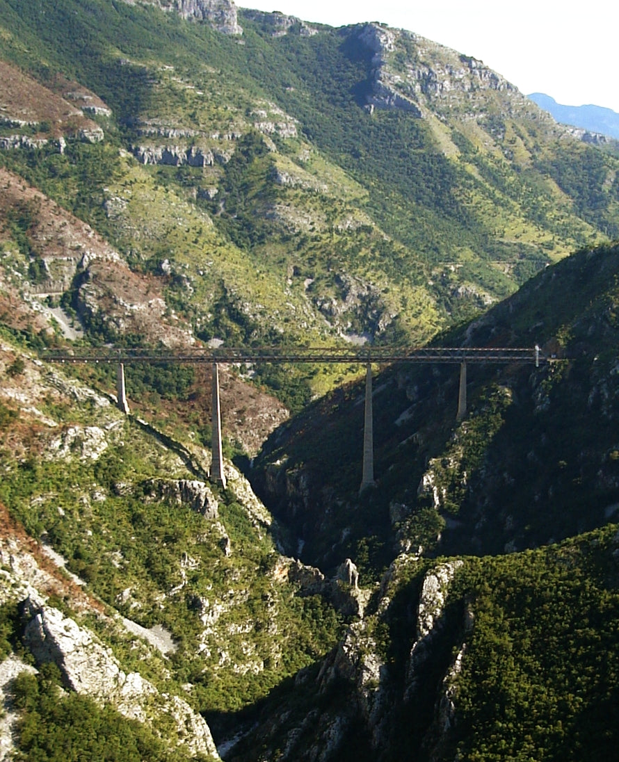 The Mala Rijeka railway viaduct on the Belgrade-Bar line, Montenegro