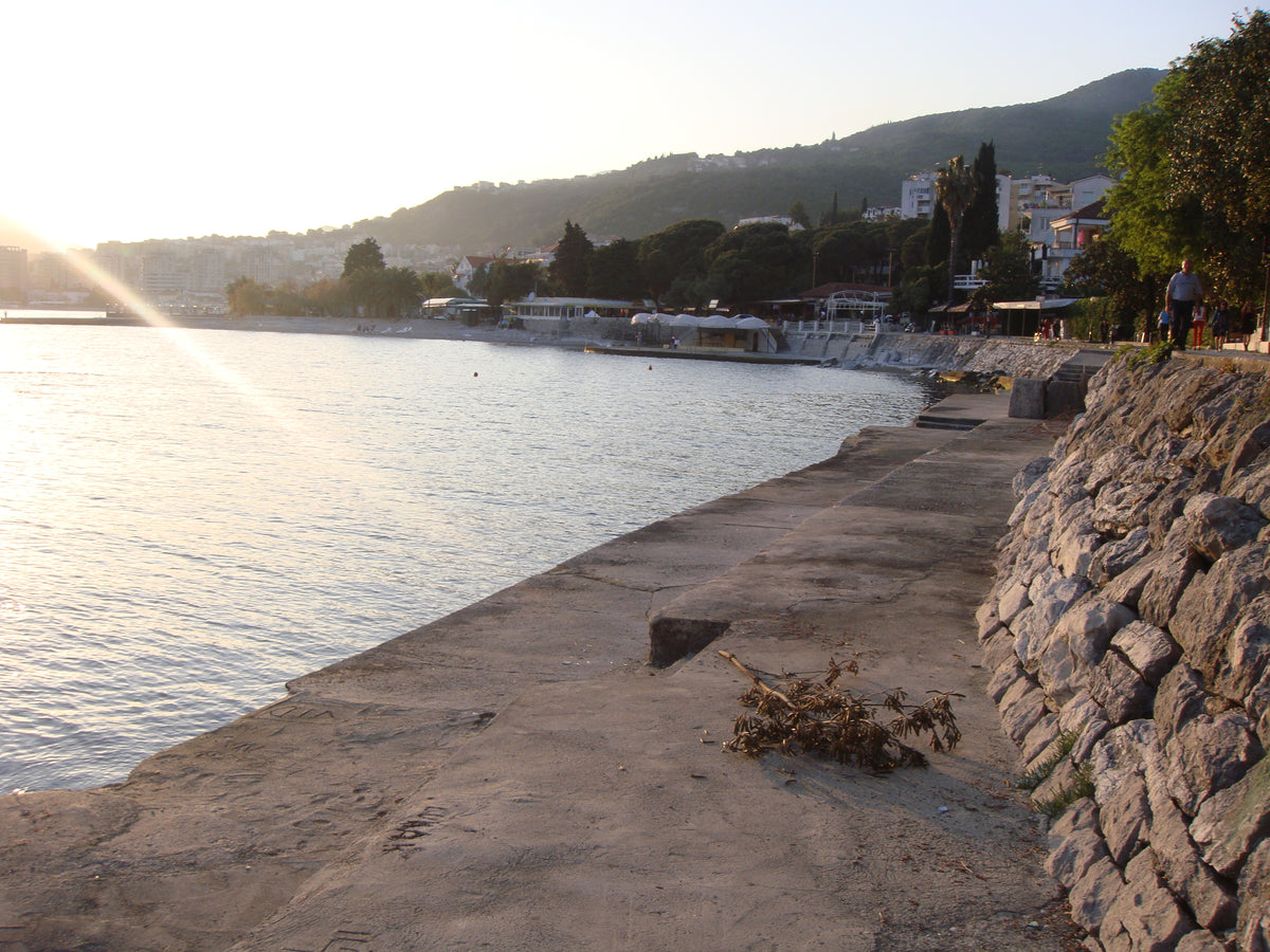 Nikola Kovacevica waterfront promenade in Herceg Novi, Montenegro