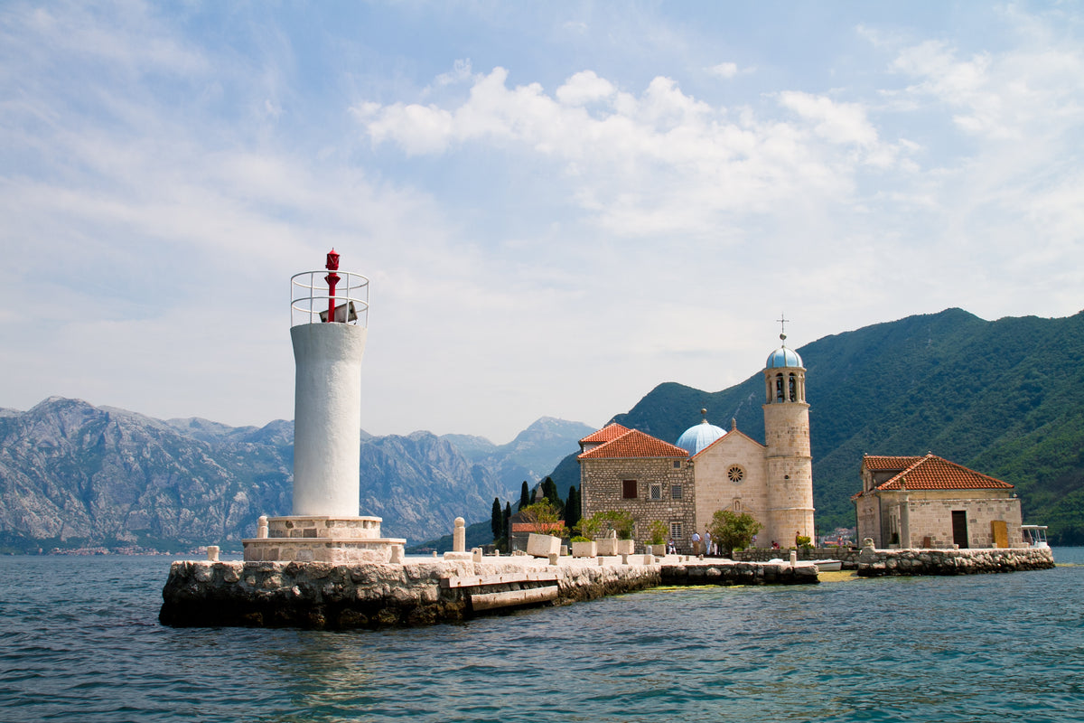 Our Lady of the Rocks islet church near Perast, Bay of Kotor, Montenegro