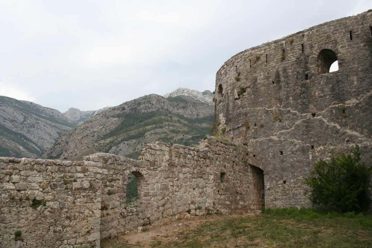 Stone ruins of the old town of Stari Bar, Montenegro