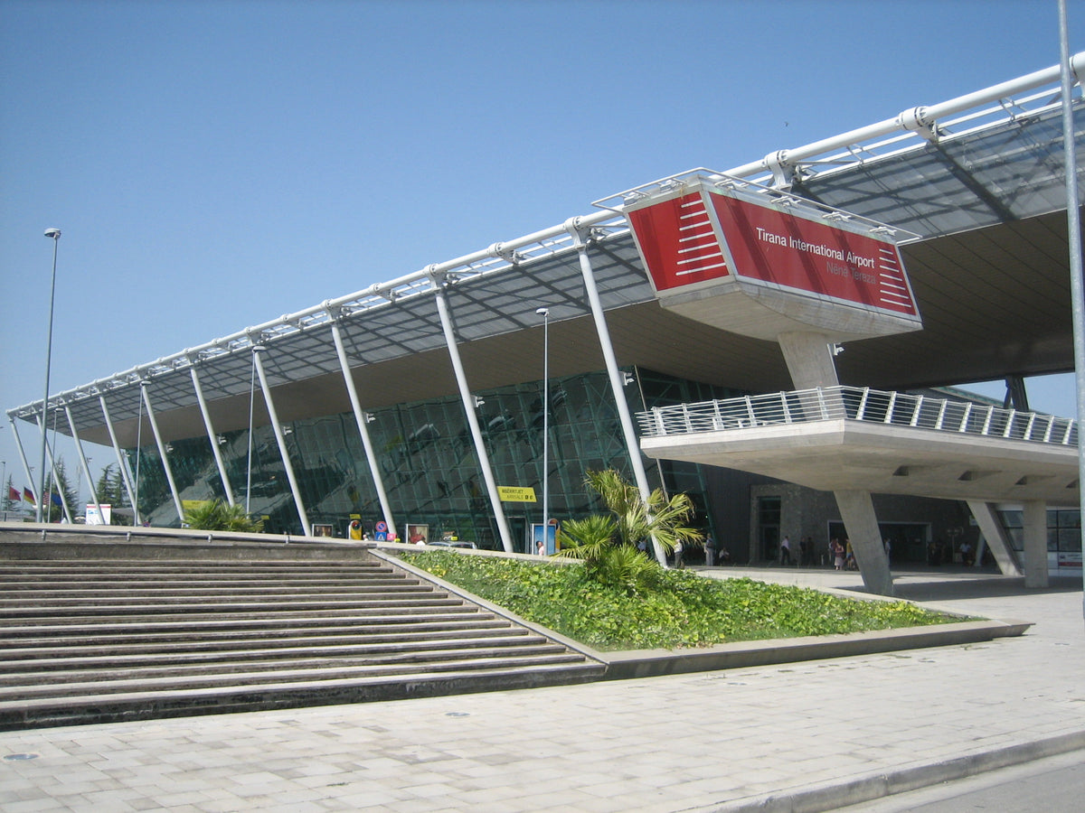 Exterior of Tirana International Airport Nene Tereza terminal building, Albania