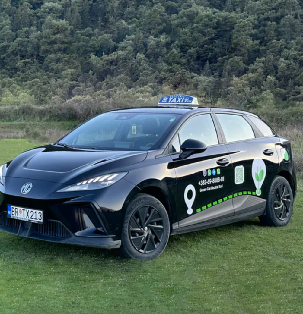 GreenCar electric MG 4 taxi in Bar